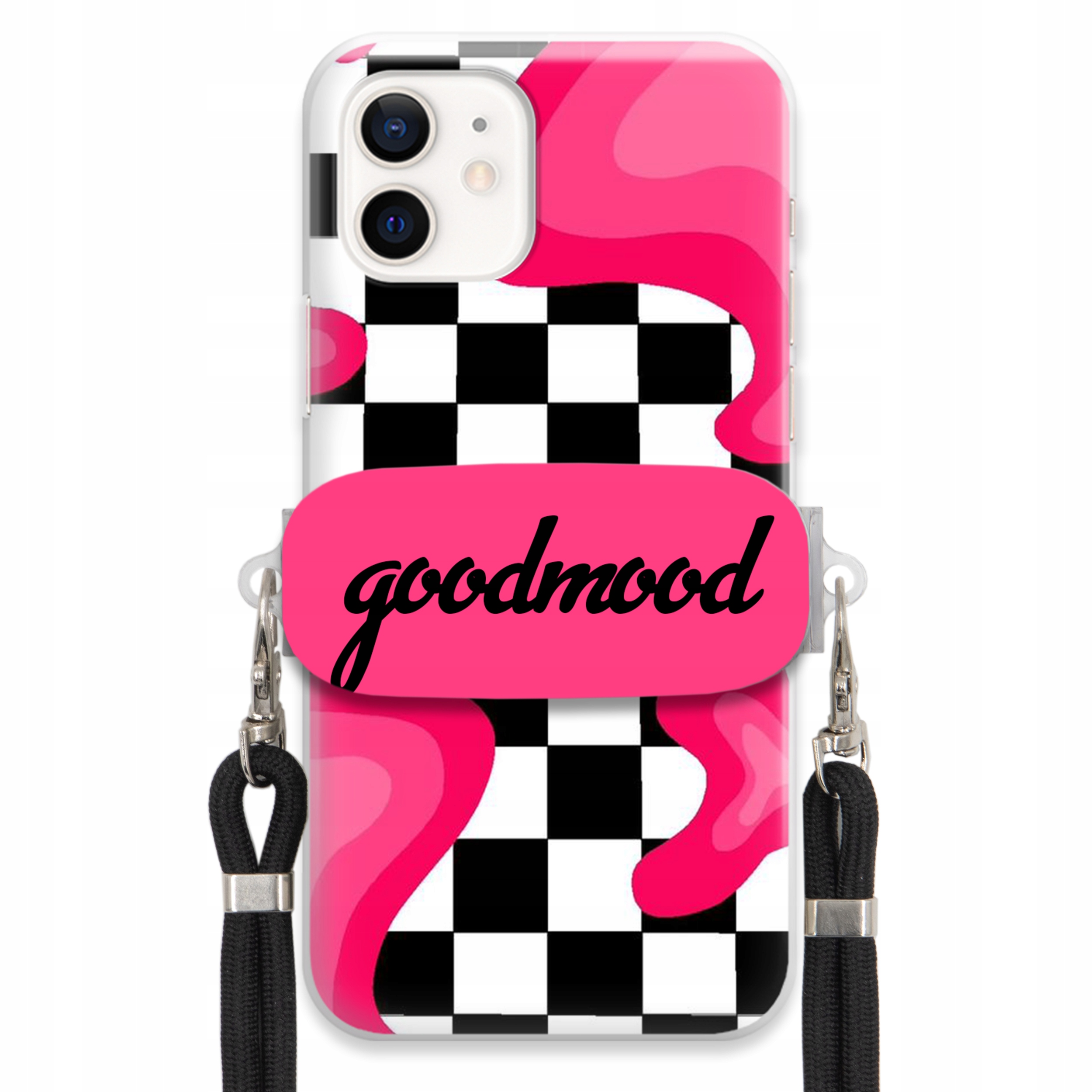 Puzdro Pre iPHONE 12 Sada Case Držiak Na Vodítko Čierny Pre Teenagerov Splash