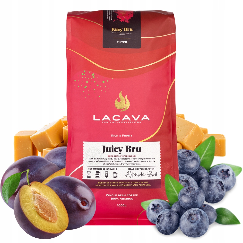 Káva z Rwandy 1000 g pod přeliv LaCava Juicy Bru