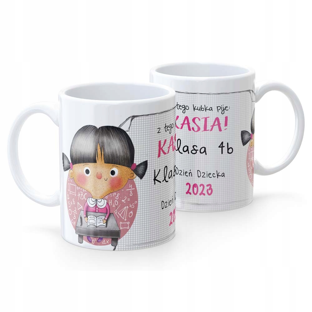 

Kubek Dzień Dziecka Imię Klasa Biały