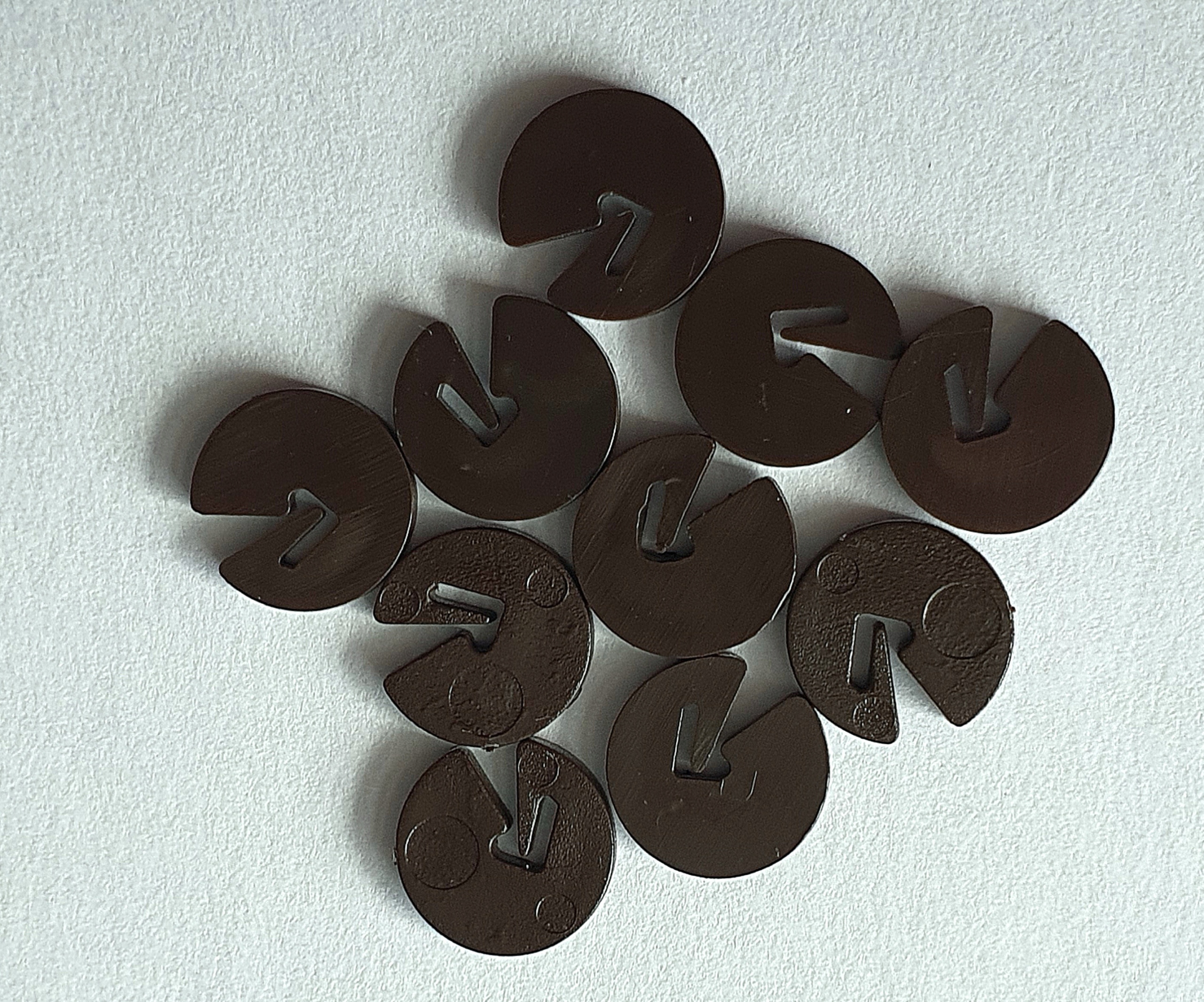 

Ogranicznik łańcuszka koralika 10 sztuk brązowy