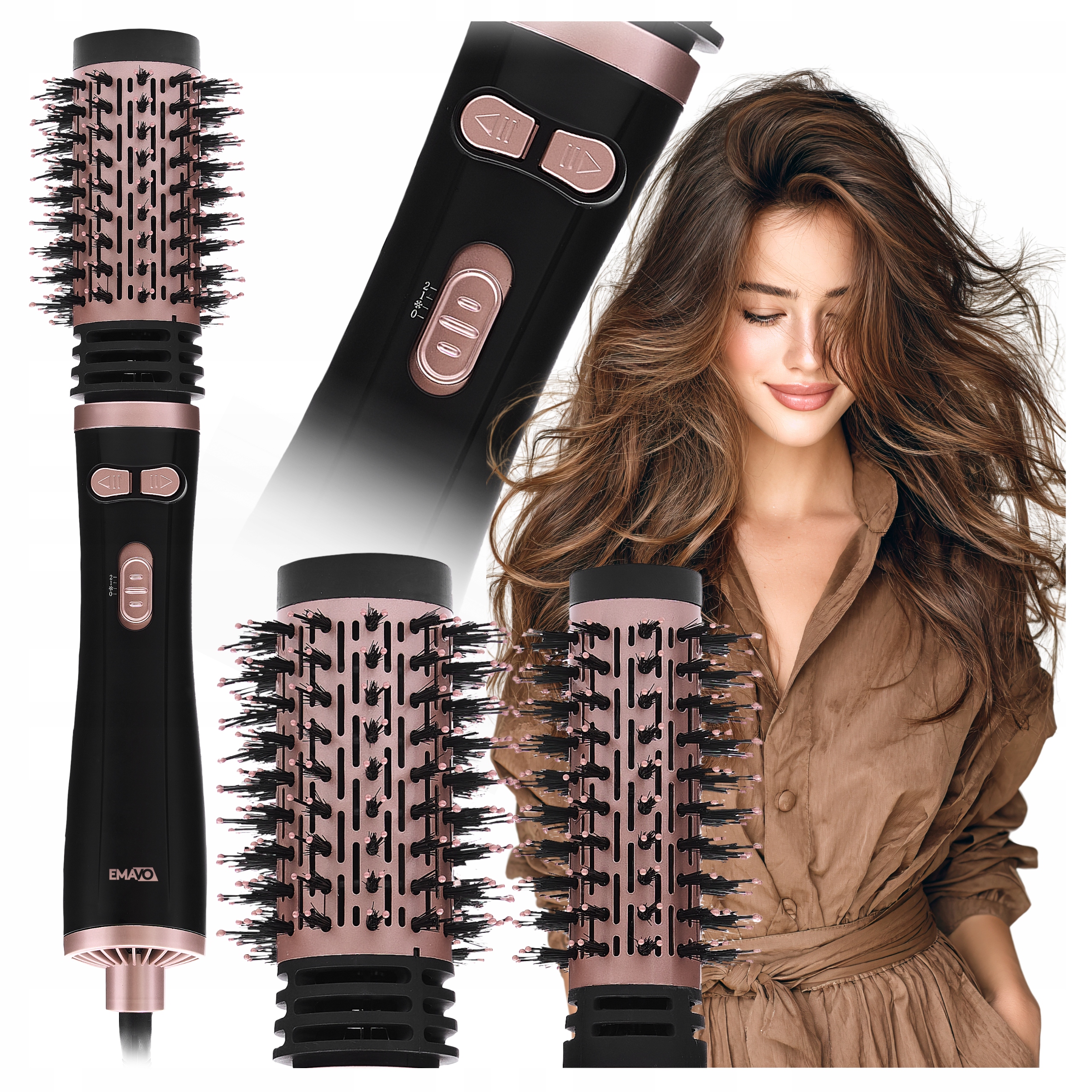 Lokówka Do Włosów Ceramiczna Lokówko-suszarka Obrotowa Suszarka Jonizacja