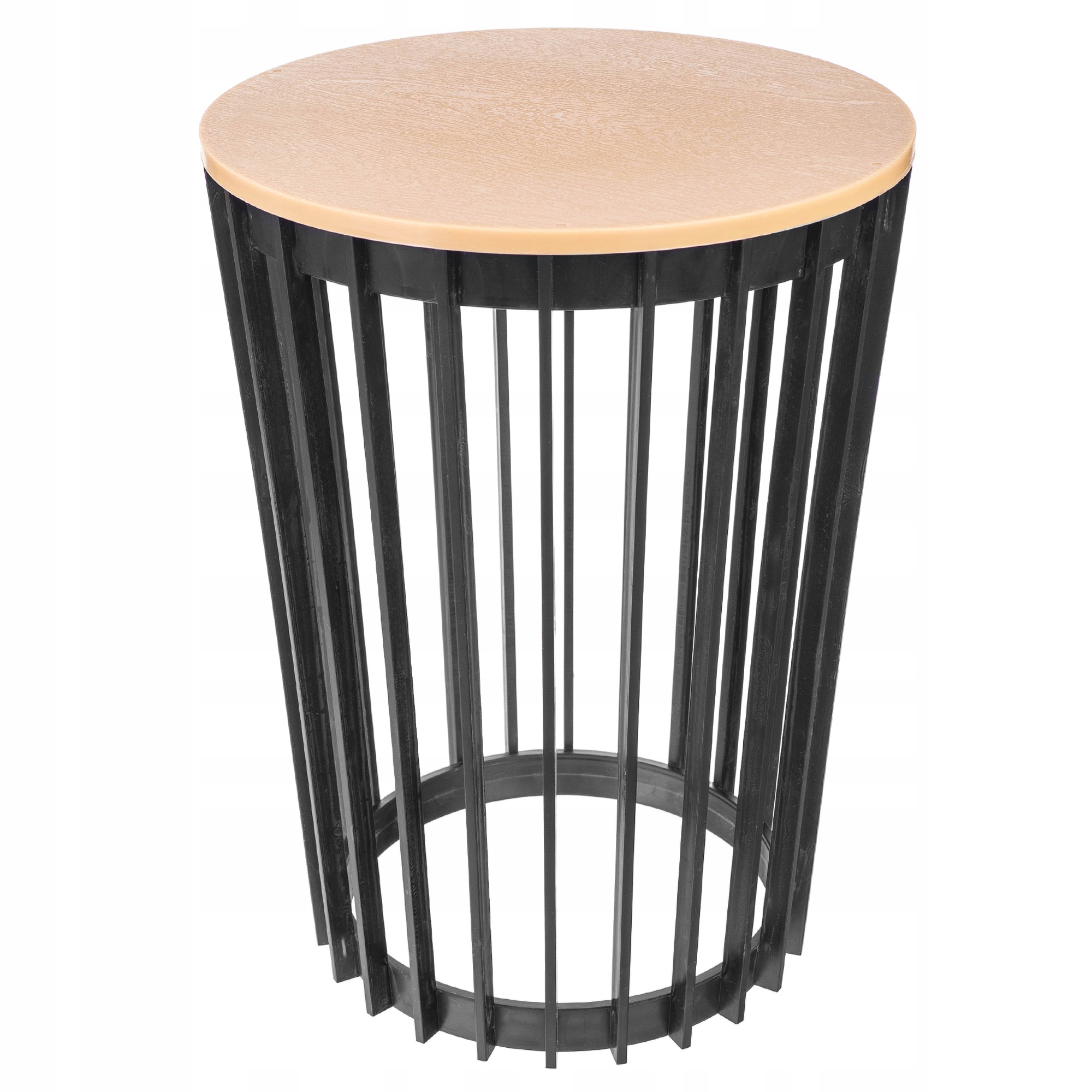 Kávový Stolek Malý Kulatý Černý Koš Do Zahradního Obývacího Pokoje Balkon Terasa 40 cm