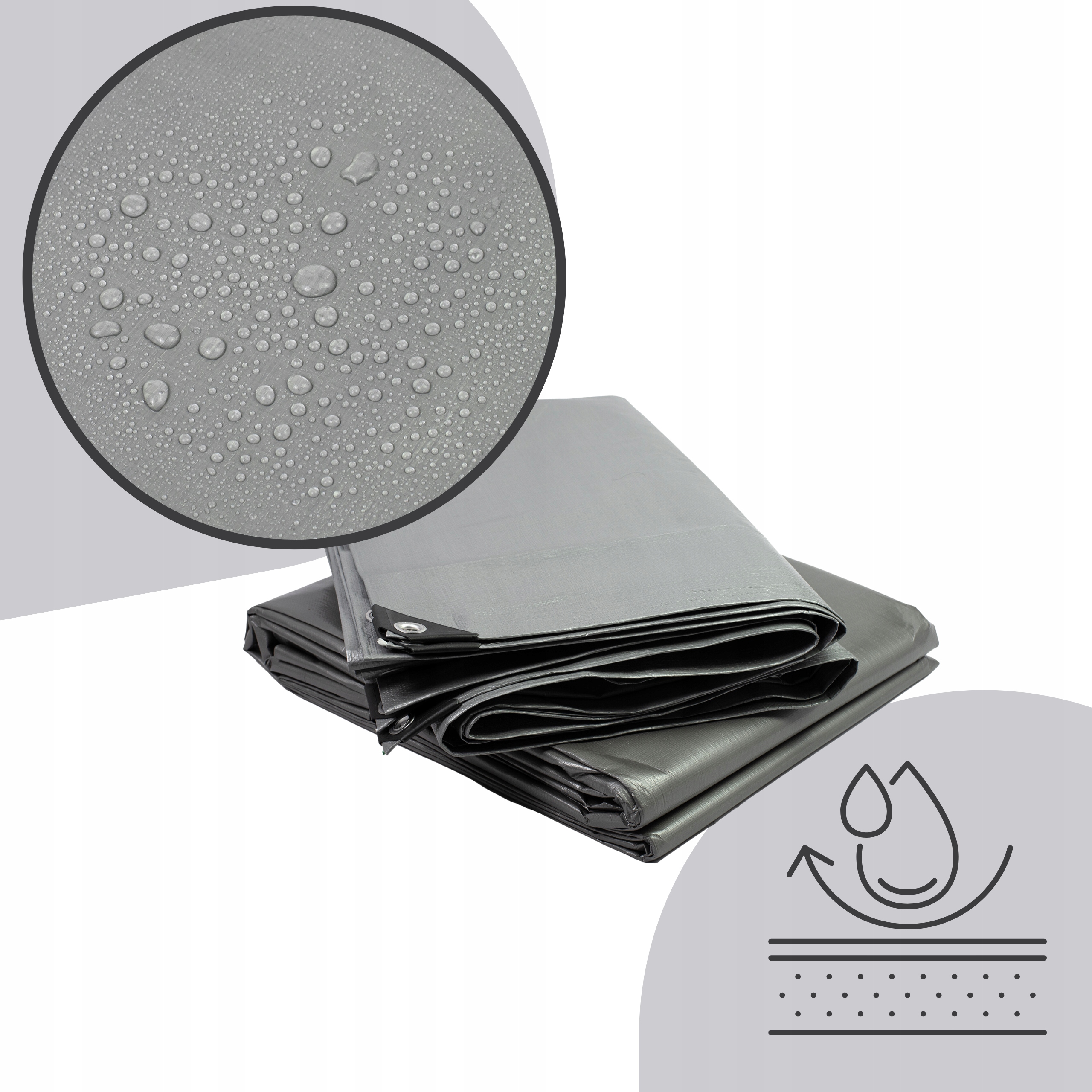 PLANDEKA 4X5 GRUBA PŁACHTA 210g MROZOODPORNA UV+ Producent inna