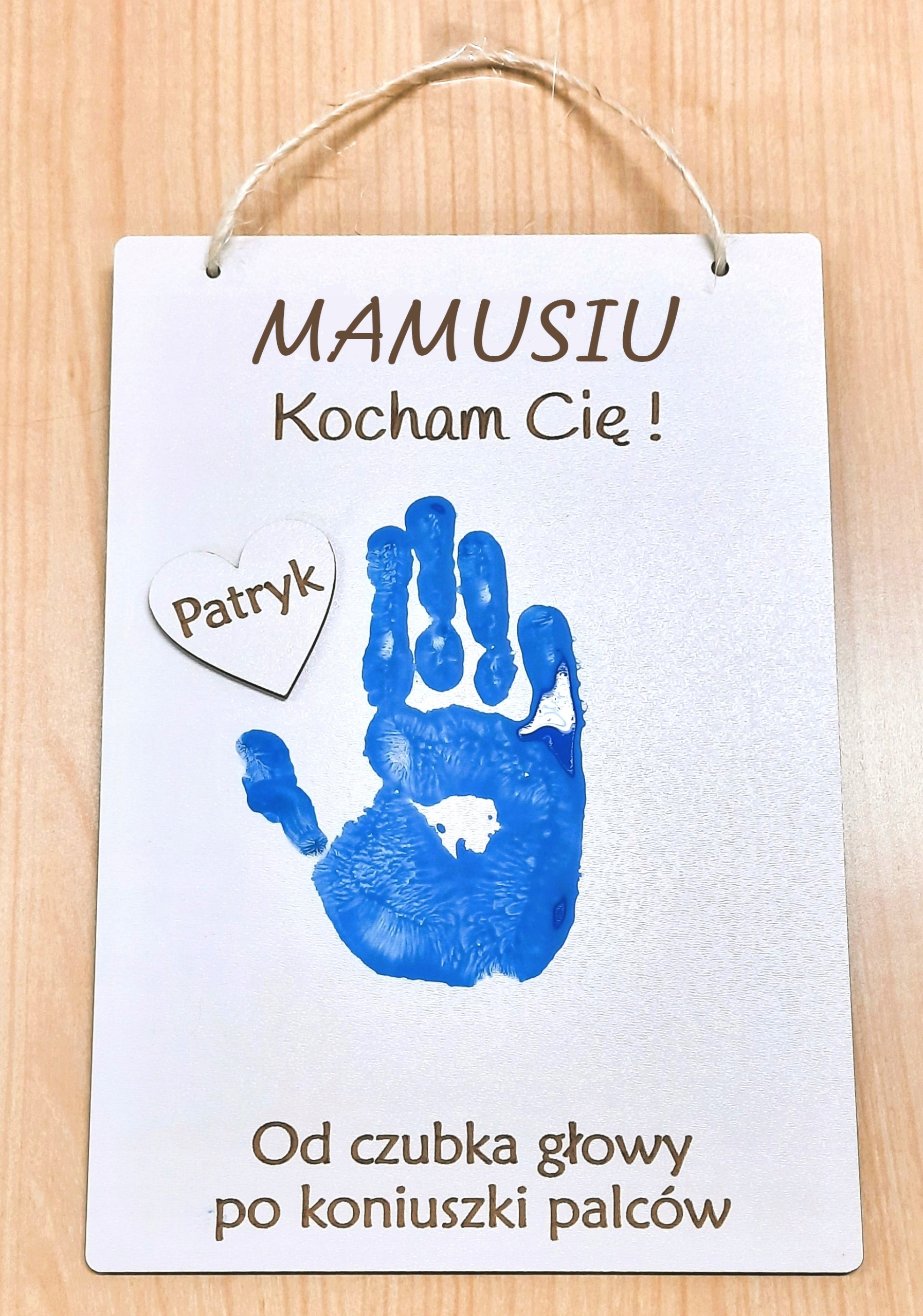 PREZENT NA DZIEŃ MATKI DLA MAMY TATY RAMKA ODCISK DŁONI LAURKA PRZEDSZKOLE Marka inna
