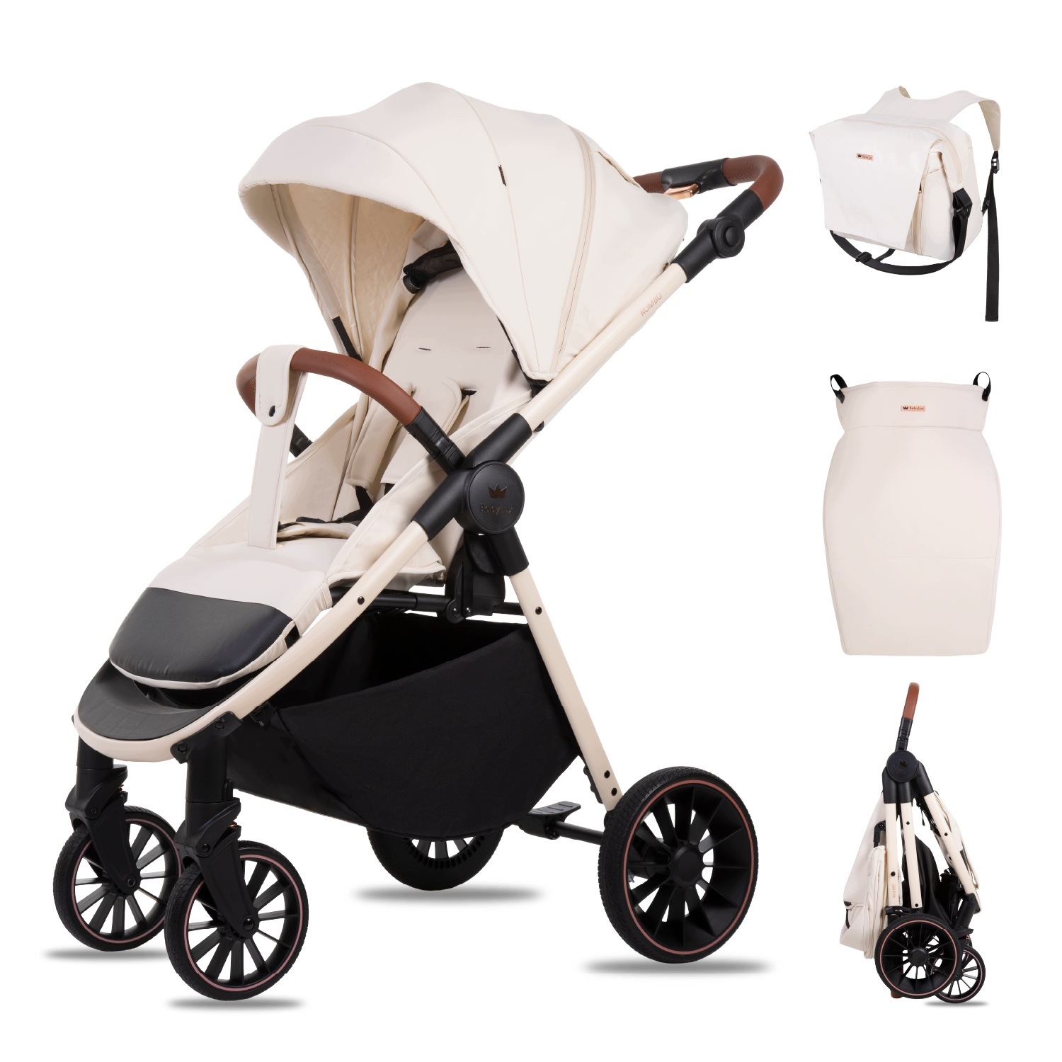 Wózek Spacerowy BabyLux Rombo Lekka Spacerówka Pokrowiec Amortyzacja Torba