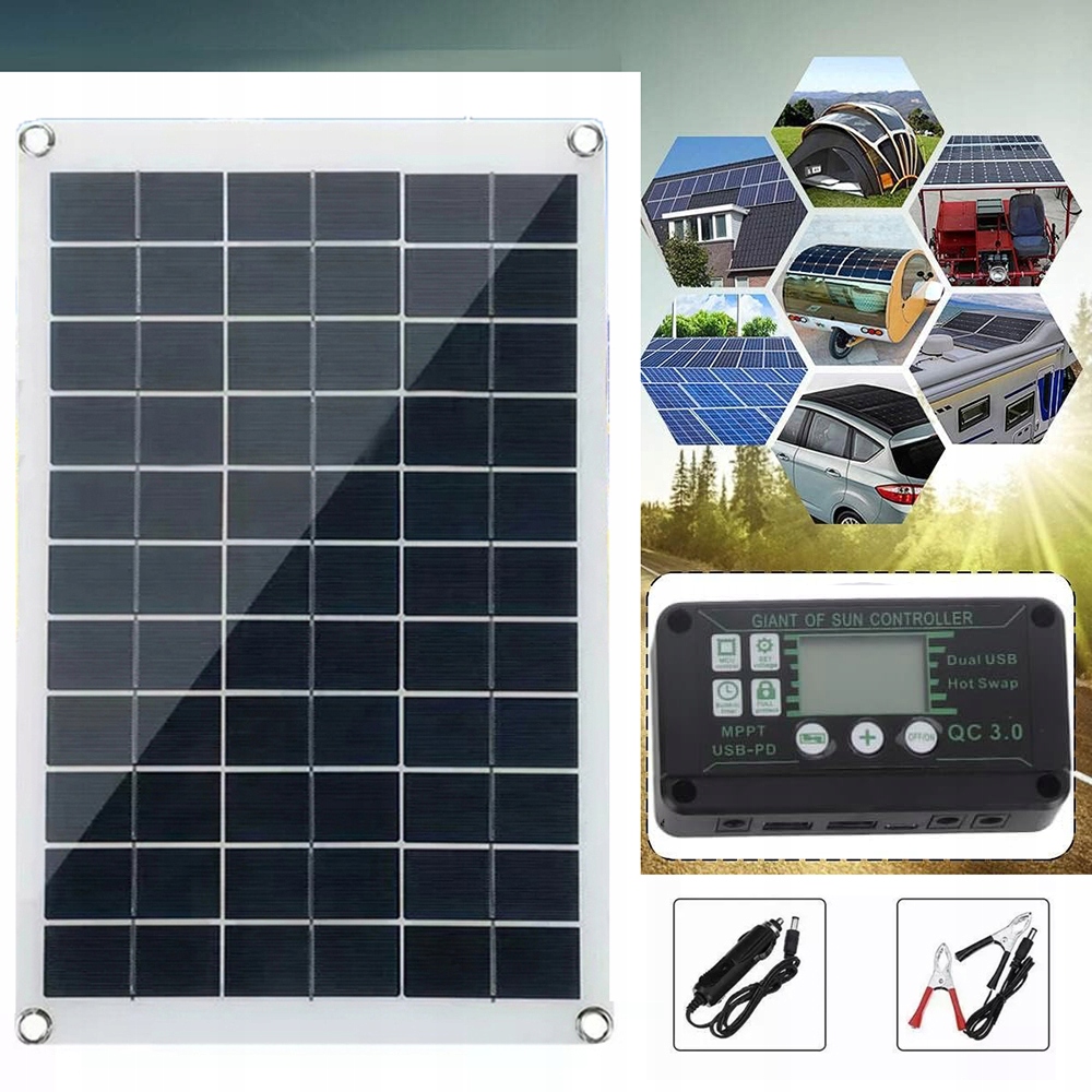 Solární Panel 20 W, Solární Panel Pro Baterie Regulátor Nabíjení