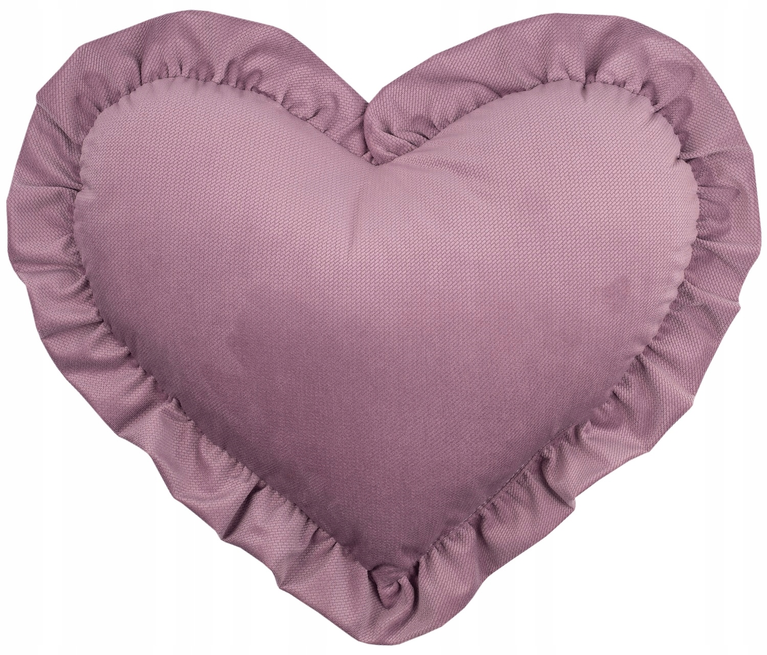 PODUSZKI DEKORACYJNE SERCE Z FALBANKĄ VELVET