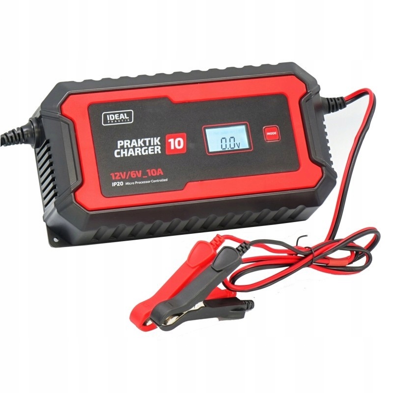 Automobilový Usmerňovač Praktik Charger 10 LCD, 6V 12V, 2A/2-10A PCHARGE10