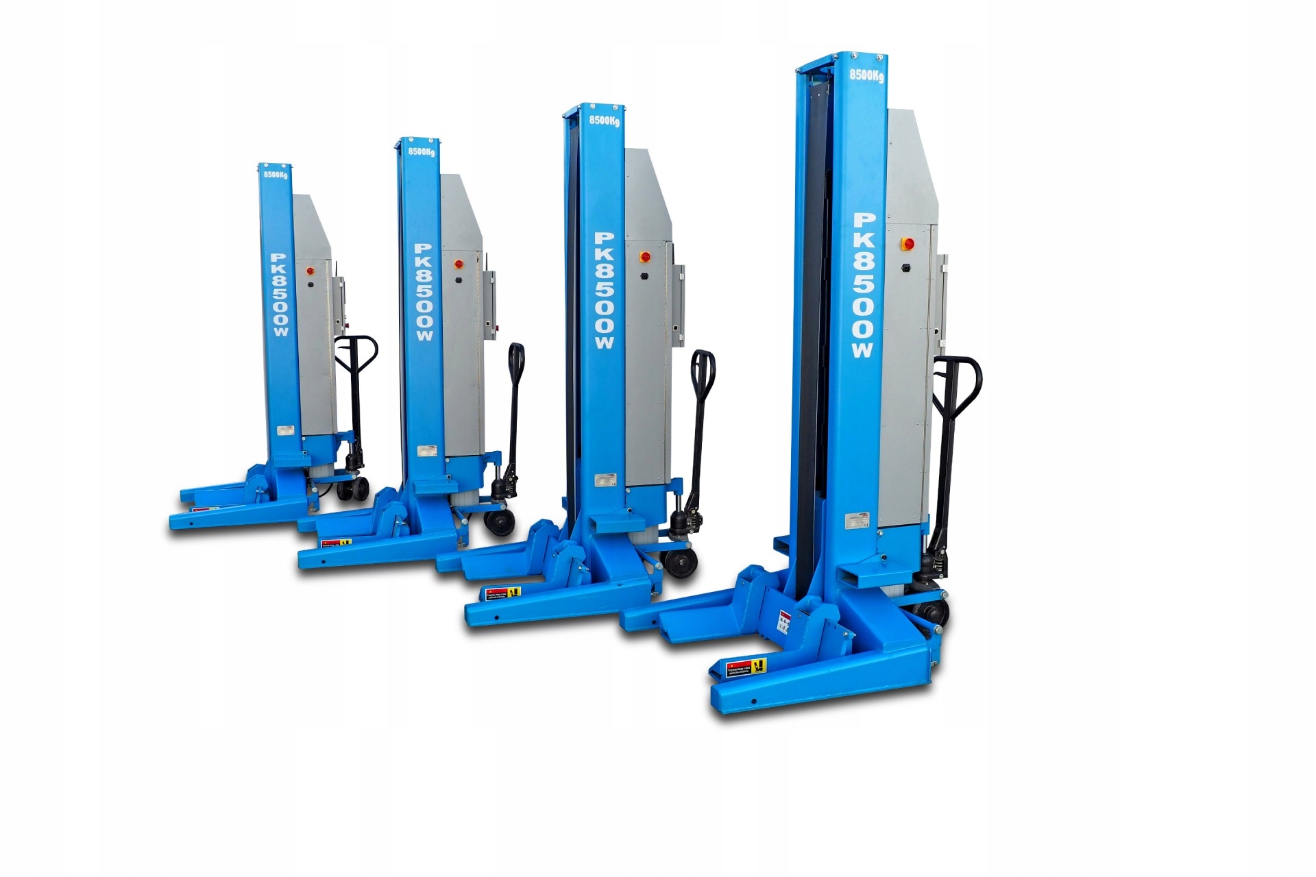 Podnośnik kolumnowy mobilny 8,5T Nortec TIR AUTOBUS 4 kolumny PK8500W Udźwig 8500 kg