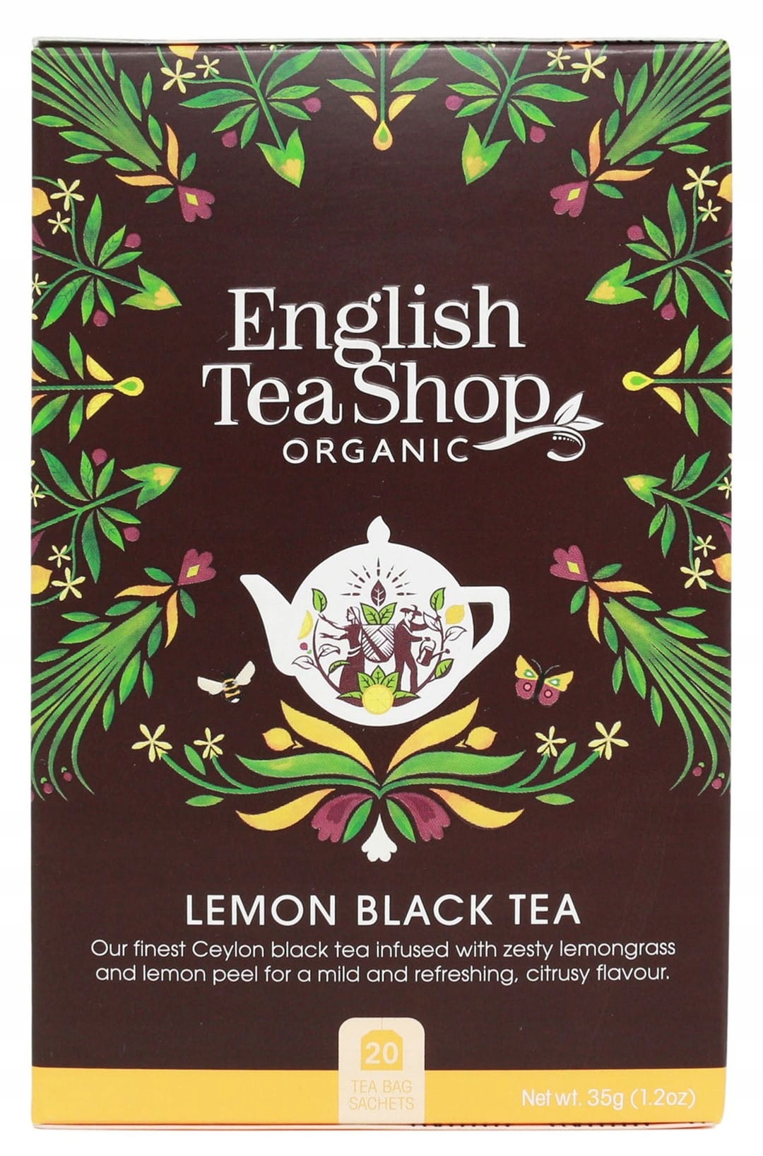 Levně English Tea Shop Čaj černý s citronovou trávou (20x1,75) Bio 35 g