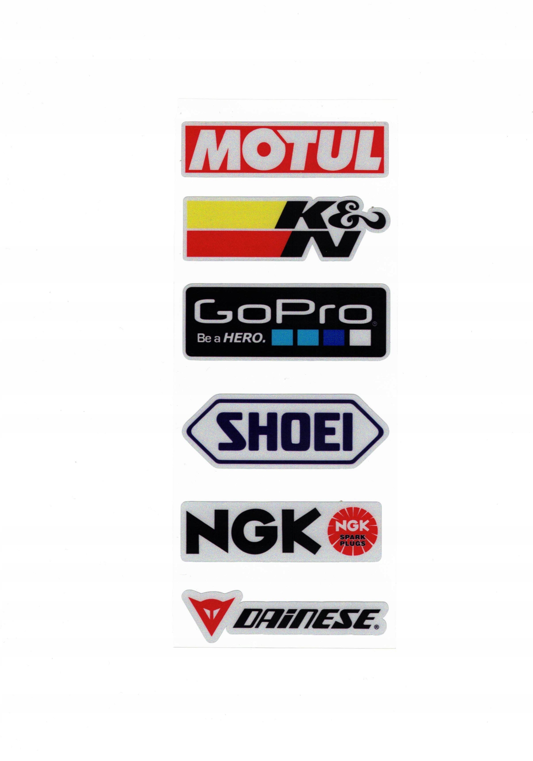 

Naklejki Na Motor Motocykl Motul Shoei Ngk Dainese