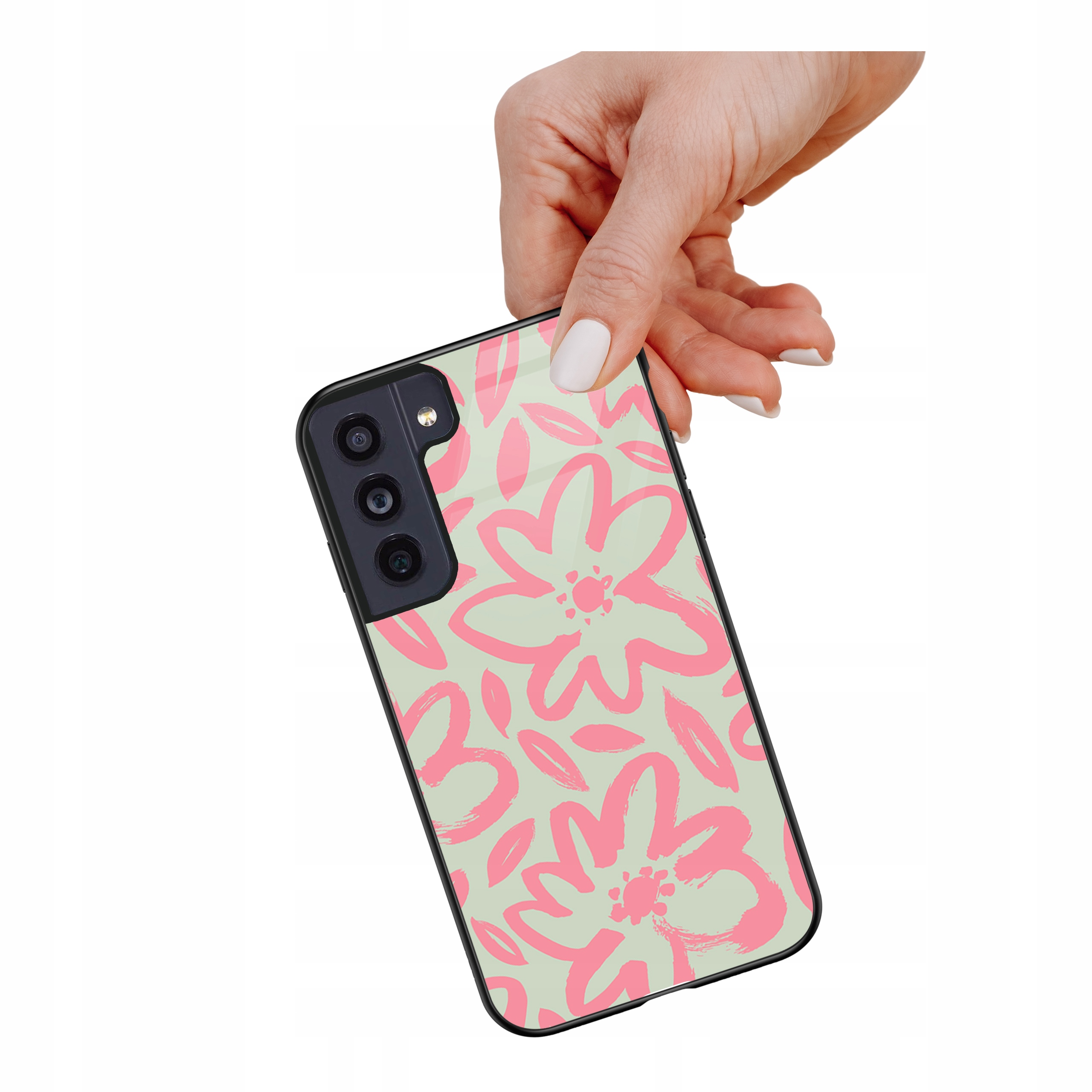 Etui szklane ceramiczne do Samsung Galaxy S23+ Plus Pink matcha