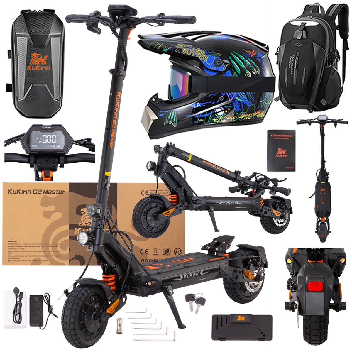Kukirin G2 Master elektrické vozidlo 2000W 52V 20.8AH 70KM 60KM/H +Dárek