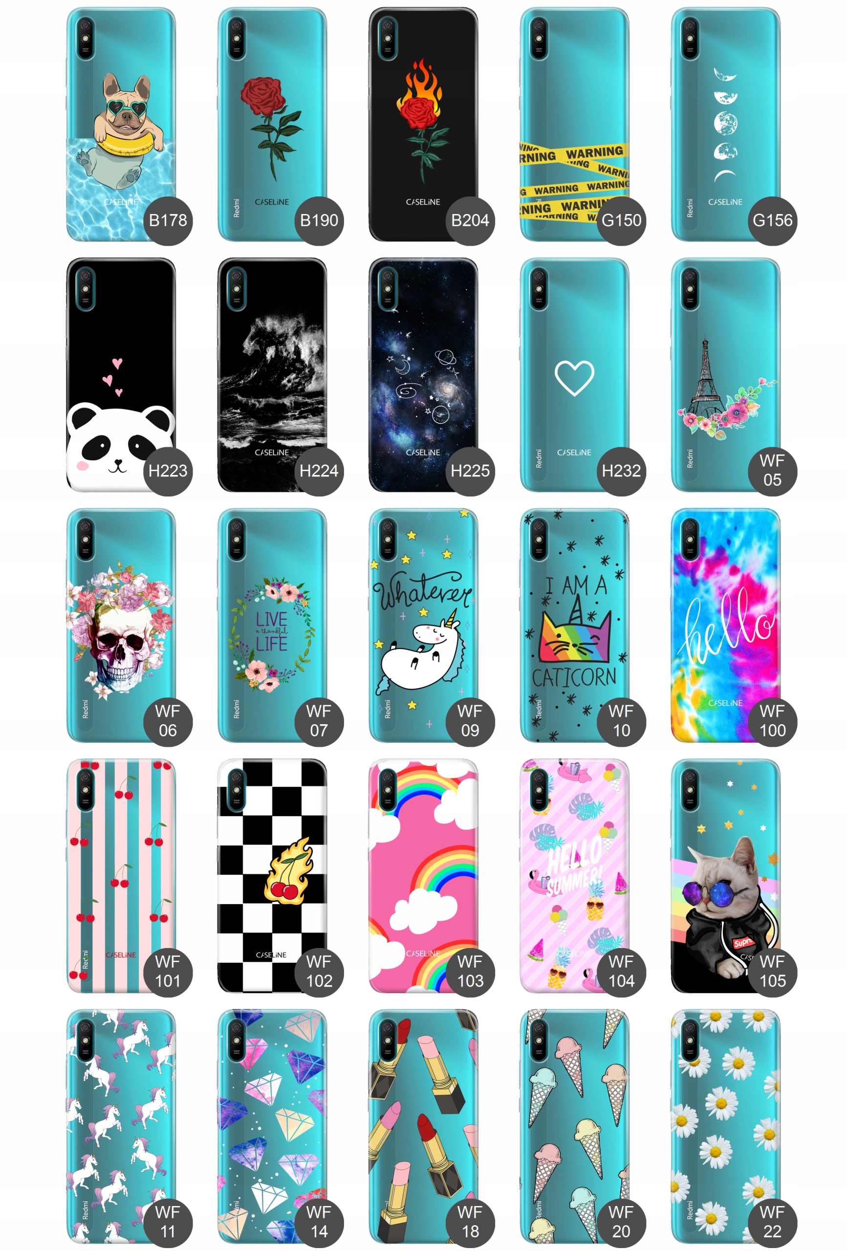 Etui do Xiaomi Redmi 9A case guma wzory