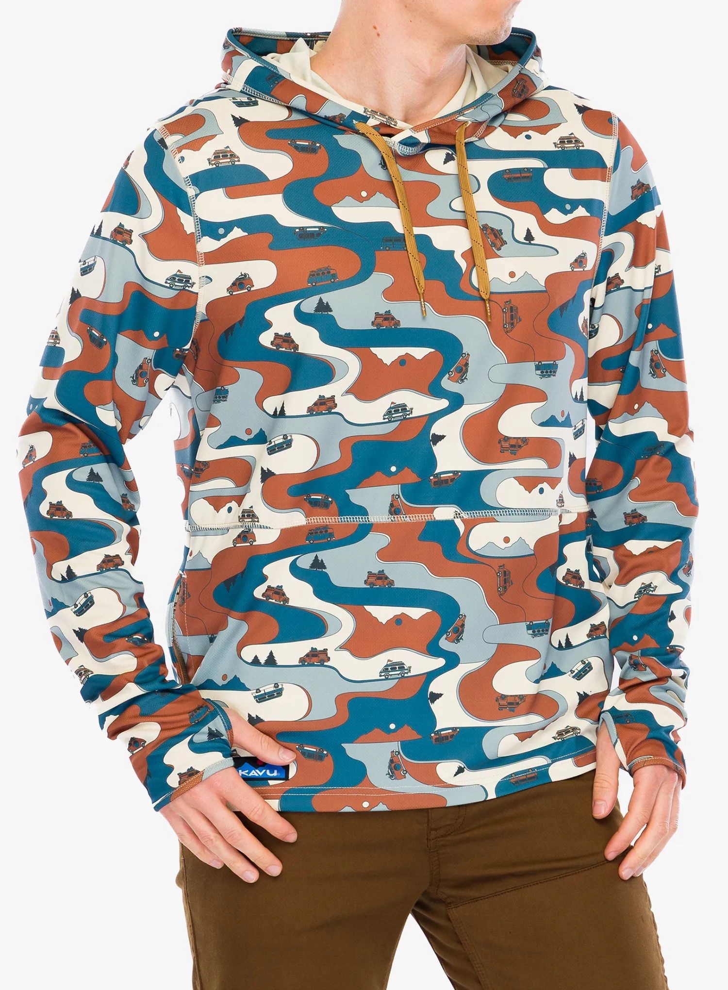 Mikina s kapucí Kavu Sol Hoodie dream van blues S