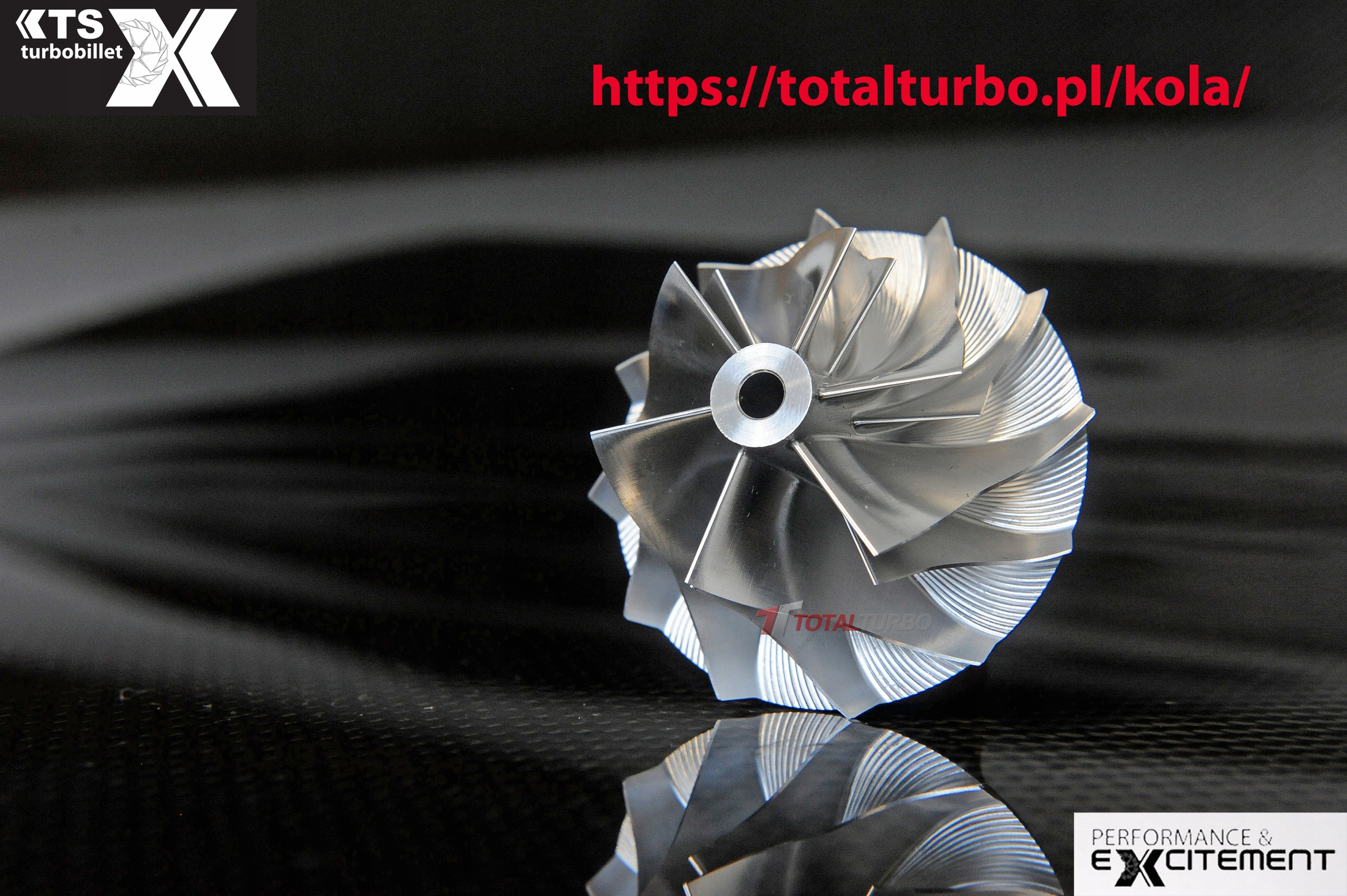 Koło kompresji cnc kute KTS Billet 41,55/56,03 GT15-25 turbo modyfikacja