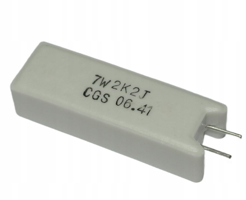 2.2K 7W rezystor drutowy ceramiczny pionowy Tyco 1623783-8 2K2 [1szt]