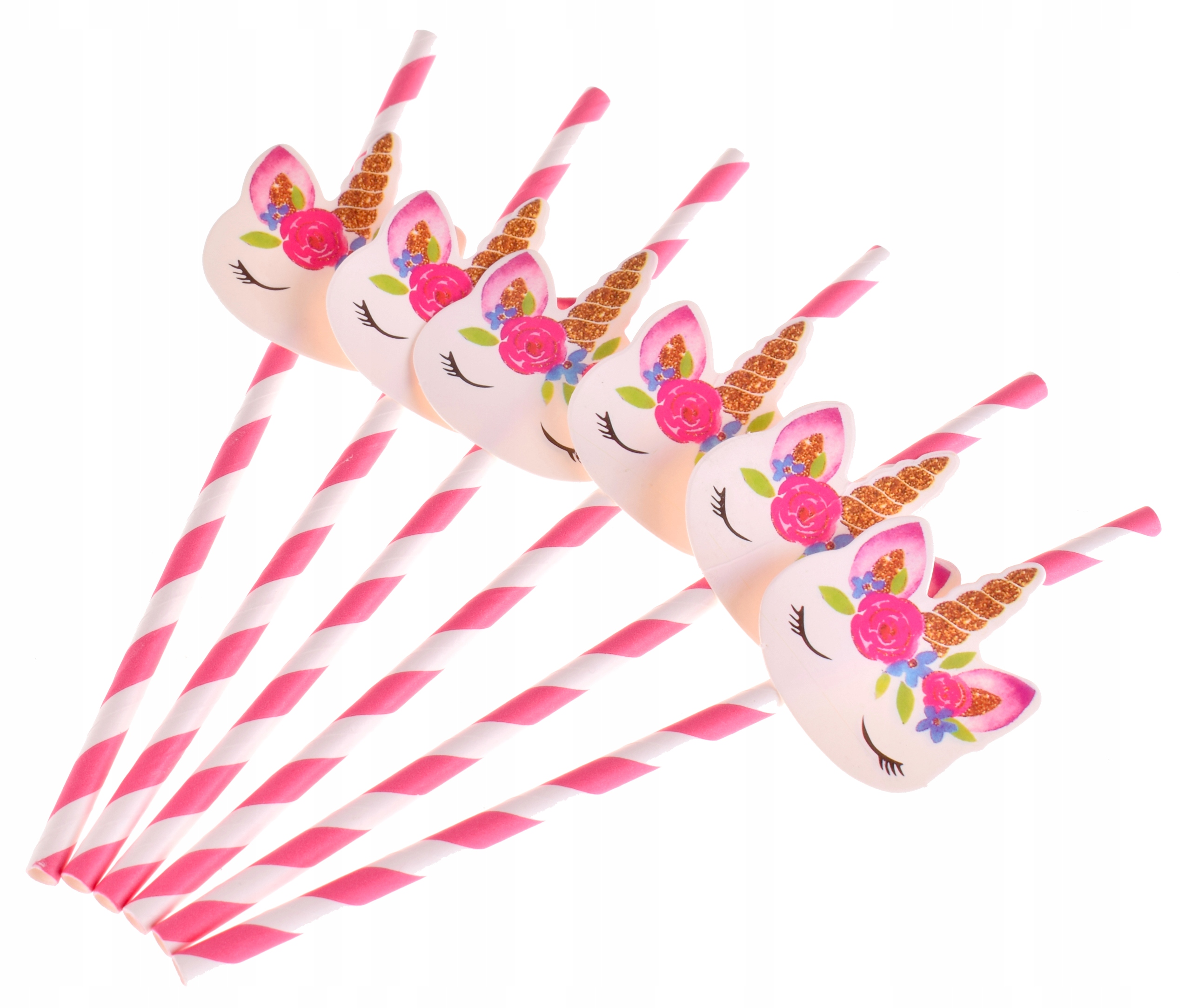 Słomki urodzinowe jednorożec unicorn 6szt urodziny