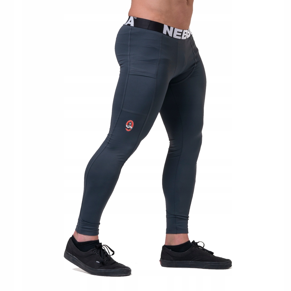 Legginsy Męskie Nebbia Kolor Szary, Rozmiar XL