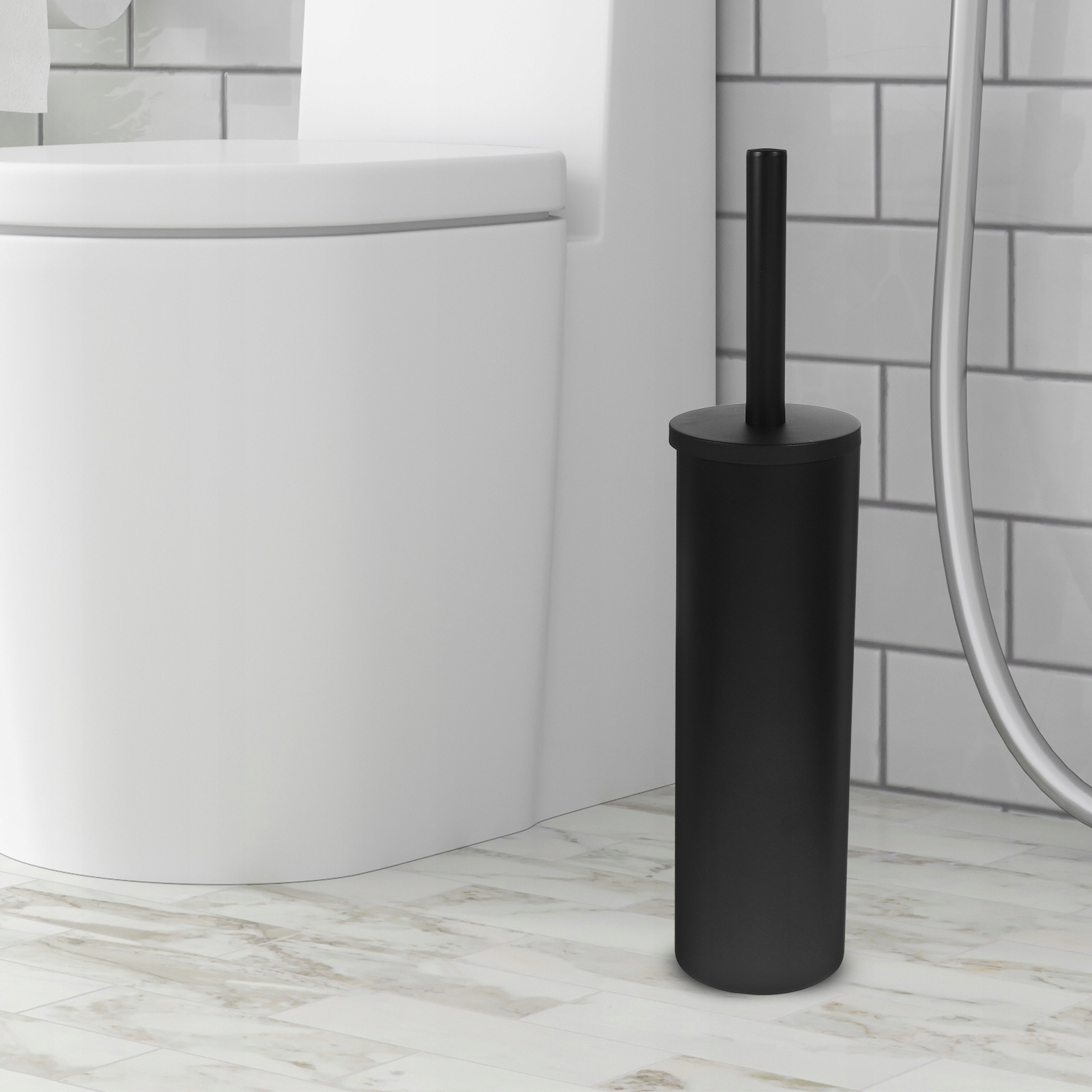 SZCZOTKA TOALETOWA ZE STALI NIERDZEWNEJ I UCHWYT Liczba elementów w zestawie 0 szt.