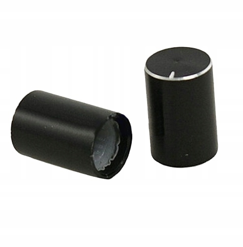 

Gałka na Potencjometr GCL-10mm Os 6mm Czarna Alu F