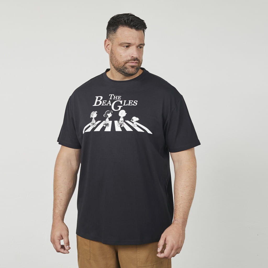 Velké Tričko 'snoopypeanuts' Černá North Latitude 7XL