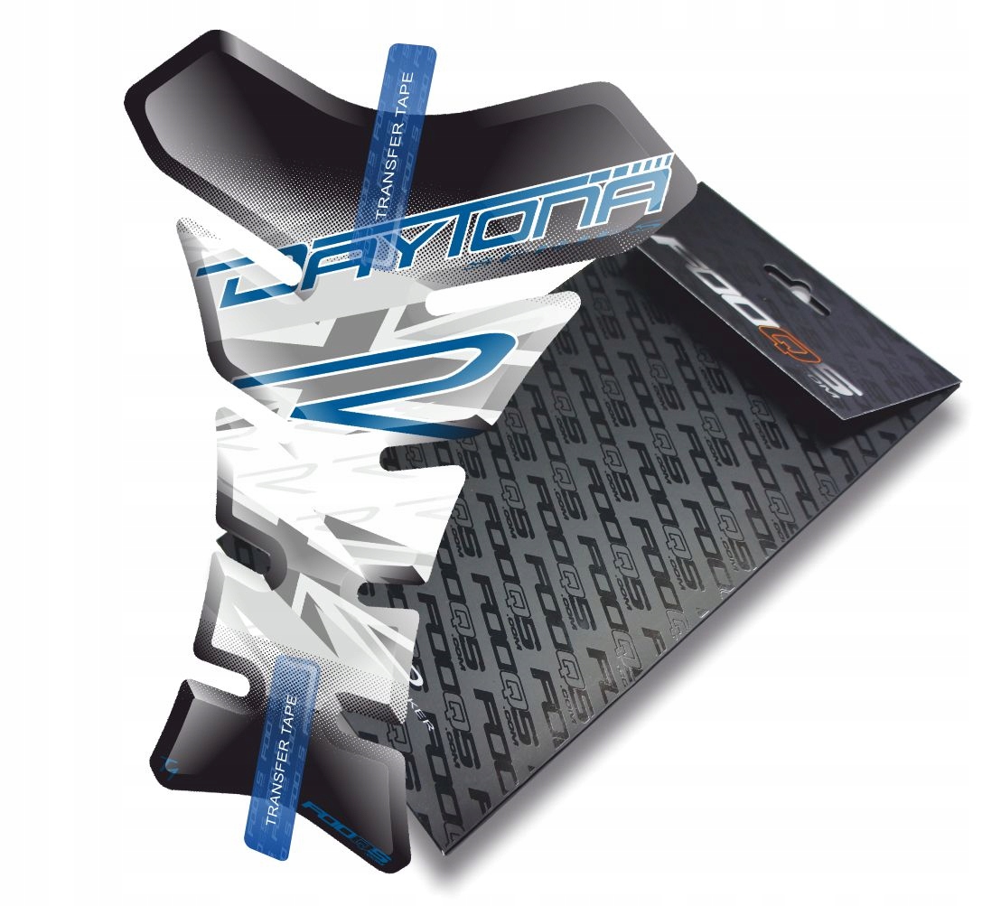 Tank-pad od společnosti Fooqs pro Triumph Street-triple 675 1050 Rx Bílý Modrý