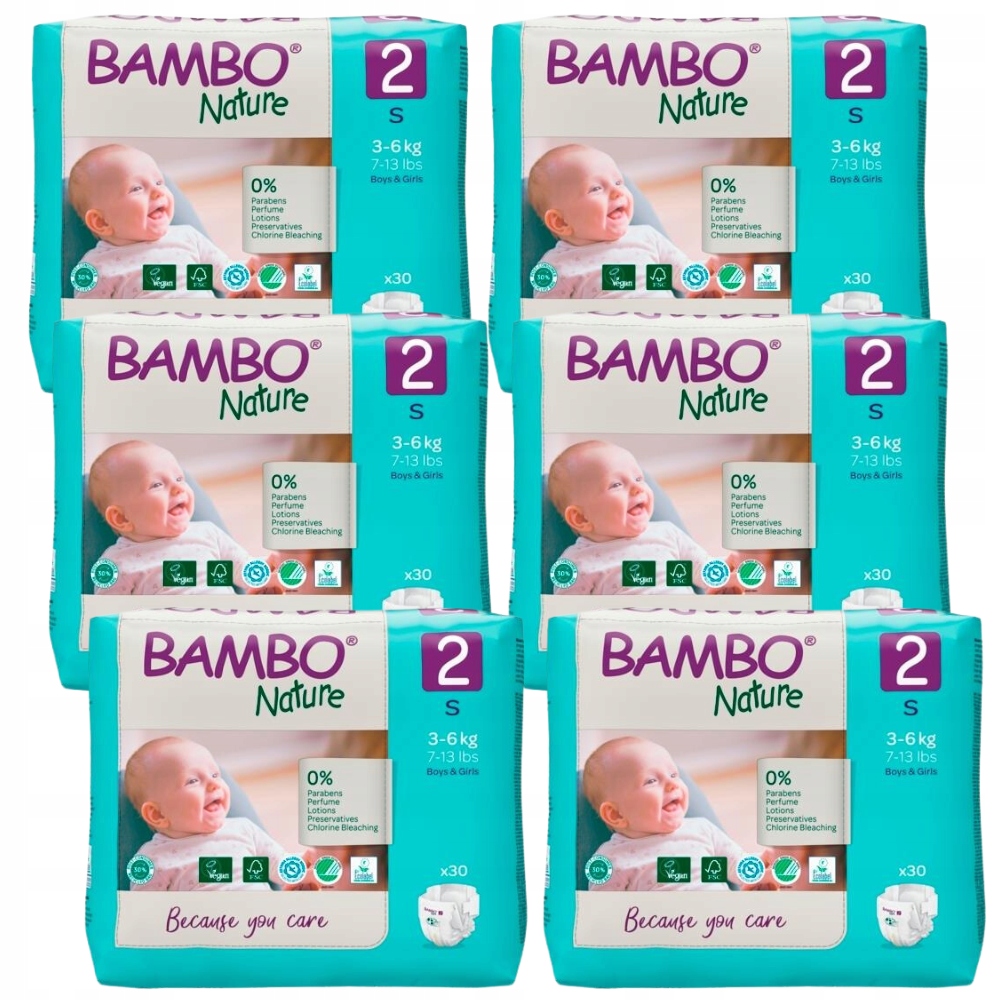Pieluszki Bambo Nature 2 Mini 3-6kg, 30 szt.