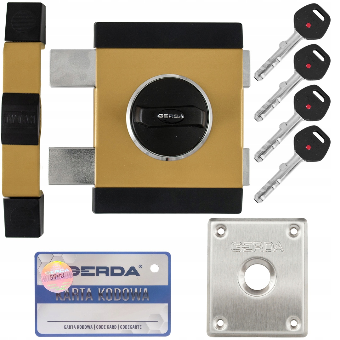 Vrchní zámek Gerda Titan pravý sluneční zlato Atest C třída 7