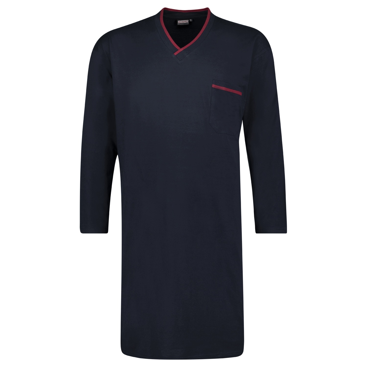 Adamo Velké Velikosti Noční Bavlněná Košile Tmavě Modrá 3XL 144 cm