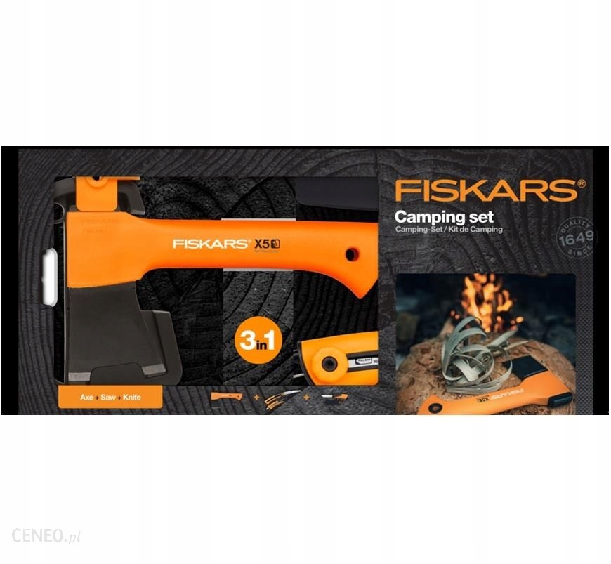 FISKARS SIEKIERA TOPOREK X5 - XXS + NÓŻ + PIŁA Waga produktu z opakowaniem jednostkowym 5.6 kg