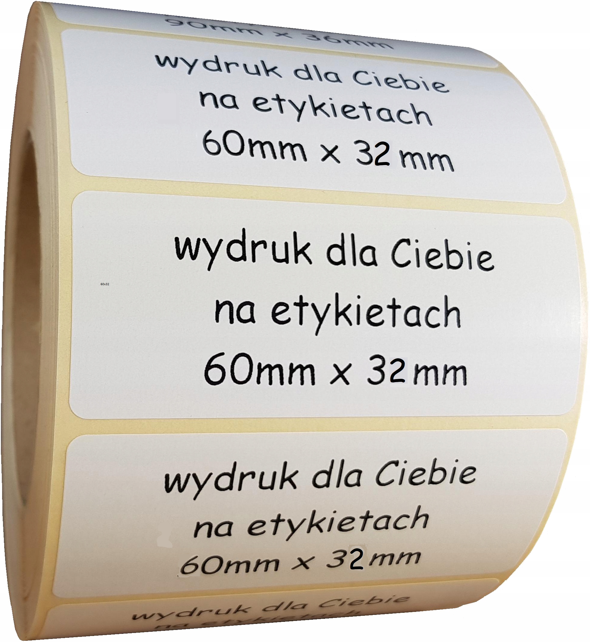 

60x32mm naklejki papierowe wydrukiem nadrukiem