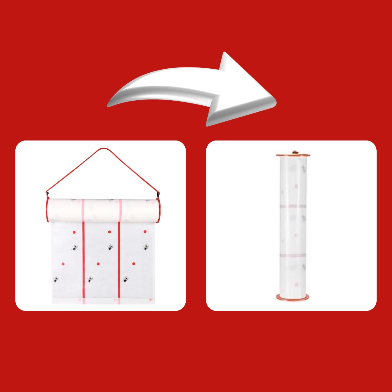 МІЦНА ПАПЕРОВА МУХОЛОВКА НА РУЛОНІ СКЛЯНА ПАСТКА ДЛЯ КОМАХ Виробник Мемфіс