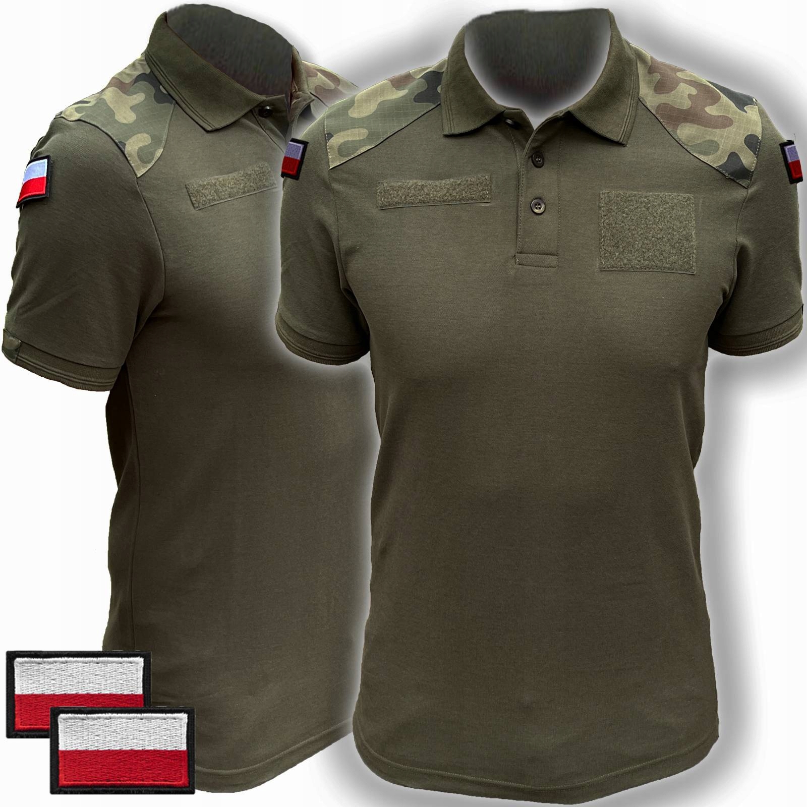 Koszulka Polo wojskowa 304A/MON Grom taktyczna Olive Moro polówka r. L