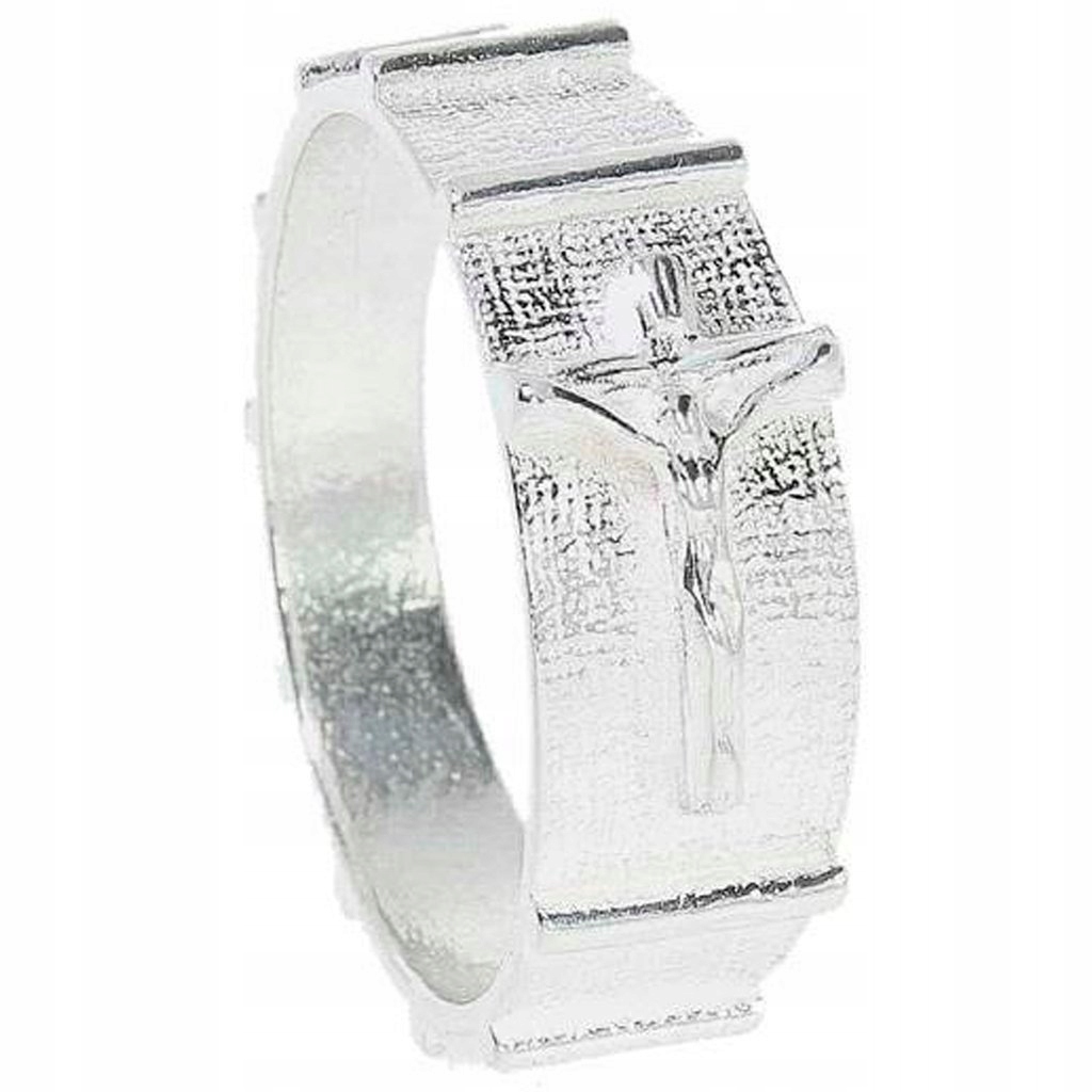 Różaniec srebrny pr. 925 obrączka różańcowa na palec dziesiątek RPM03 r. 16