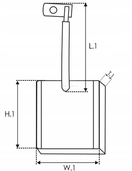 PX58 Szczotki alternatora Valeo 24v 17x10x5 Numer katalogowy części PX58