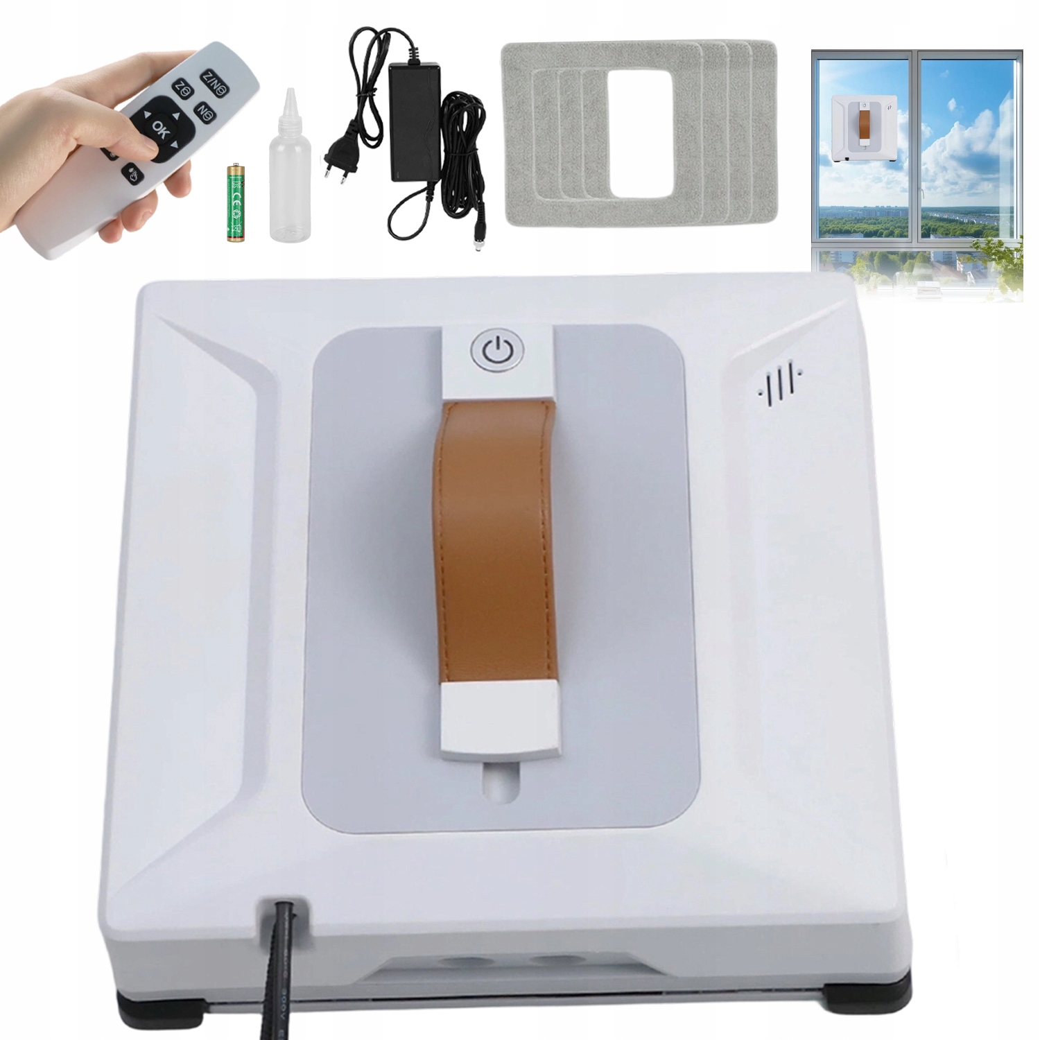 Robot Na Mytí Oken Inteligentní 6000PA Plánování Trasy Dálkové Ovládání Ostřikovač