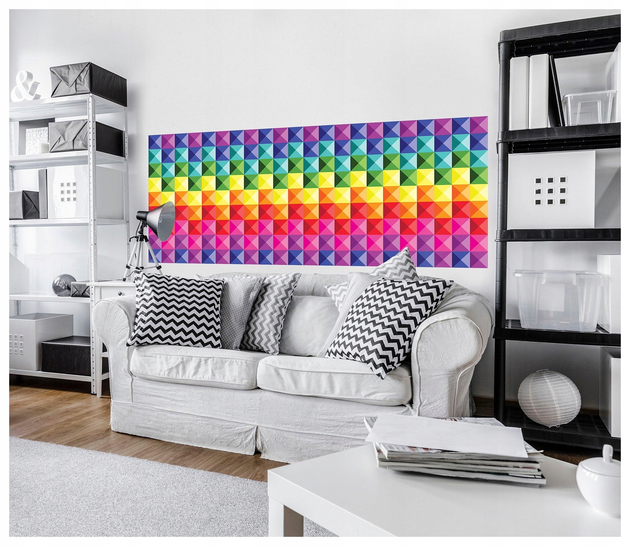 Fototapeta Geometrické postavy abstrakce kosočtverců 250x104 do obývacího pokoje lepidlo