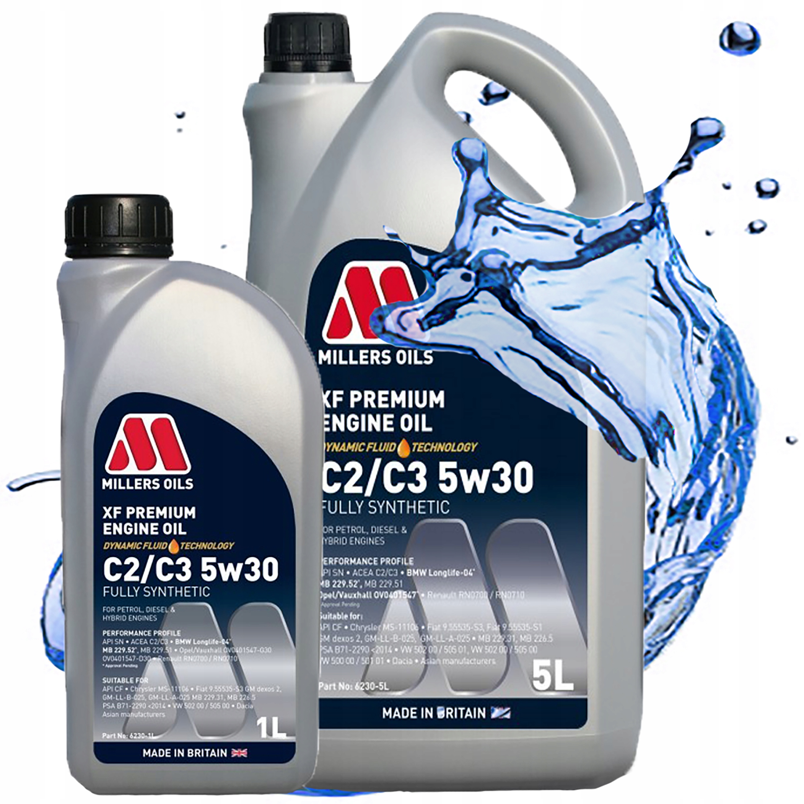 Syntetický Motorový Olej Millers Oils Xf Premium C2 C3 Tech Dft 5V30 6L