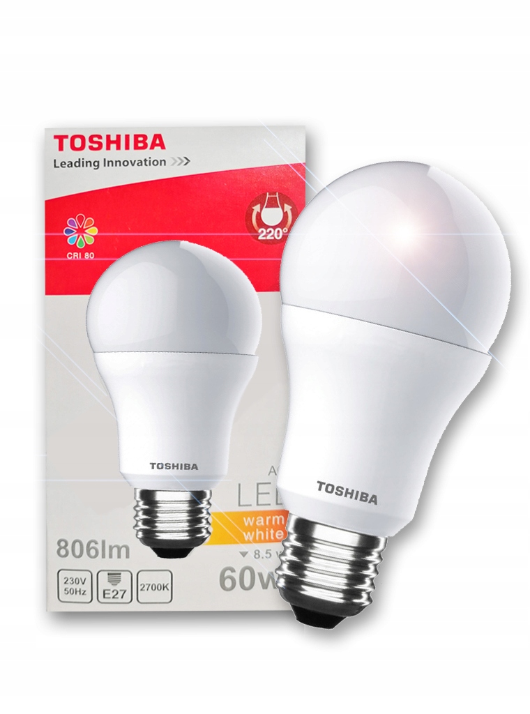 

**żarówka Led Toshiba 8,5W 806lm Barwa Ciepła *