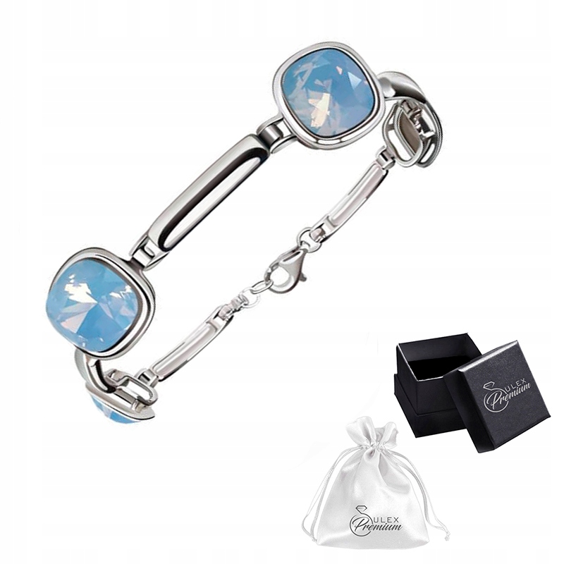 Stříbrný náramek ryzost 925 Elegantní dámský náramek Křišťál Air Blue