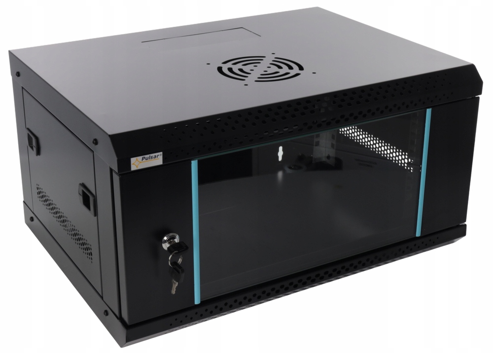 Szafa Rack 4U 19” Pulsar wisząca do złożenia 540x400 RWA454-B Czarna