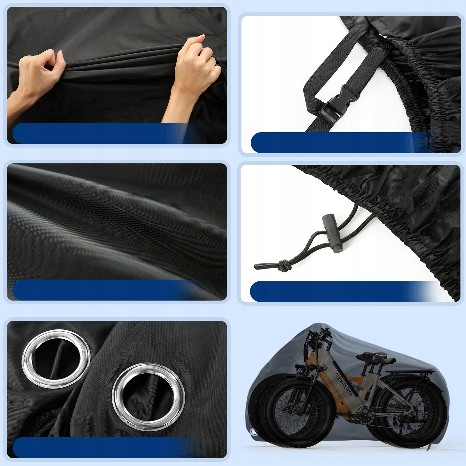 POKROWIEC NA ROWER NA 3 ROWERY WODOODPORNY OCHRONA PRZED PROMIENIOWANIEM UV Model Pokrowiec na rower