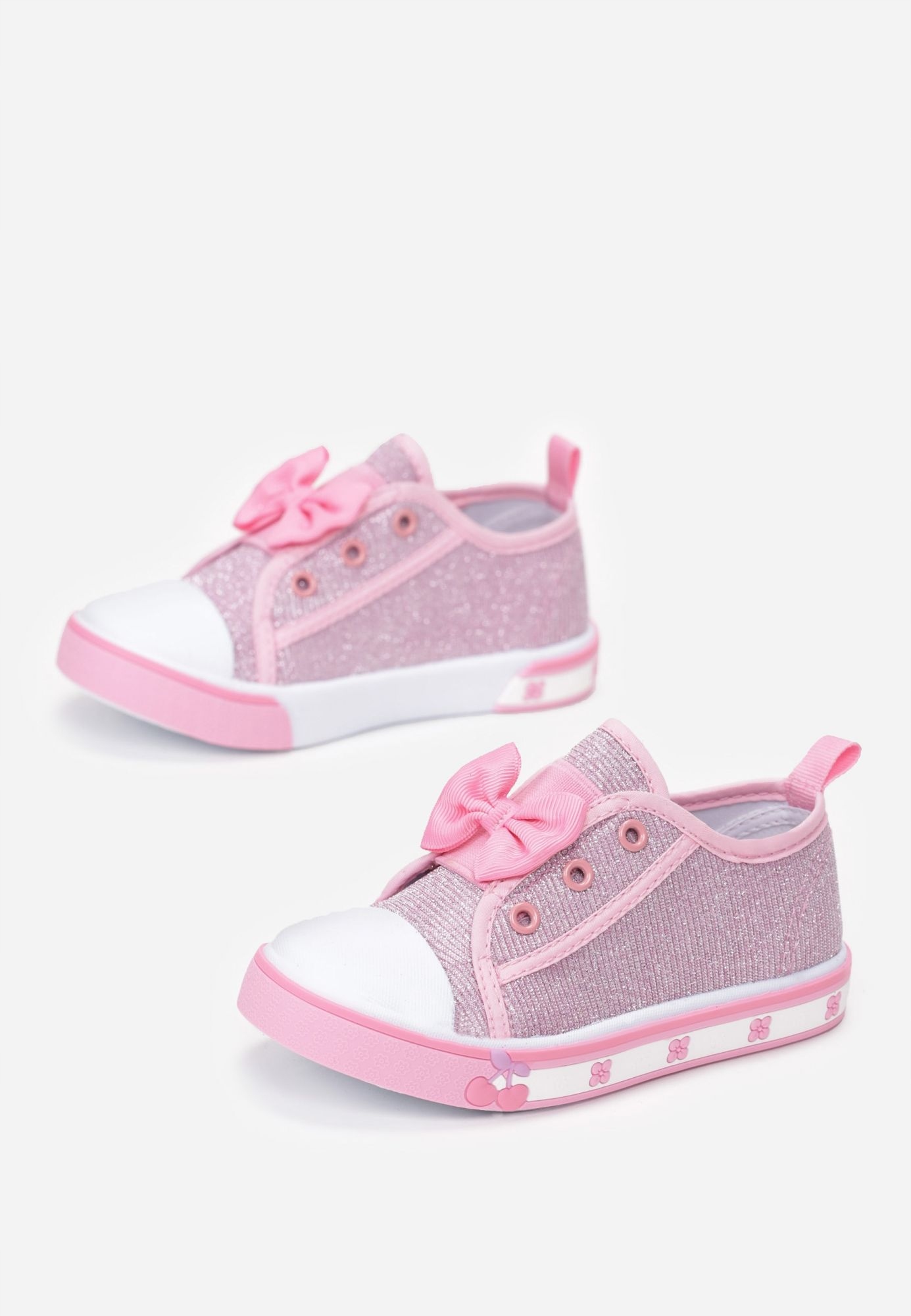

Born2Be Różowe Trampki 29 Z brokatem