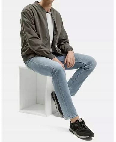 Pánská jarní bunda větrovka šedá bez kapuce Cross Jeans M