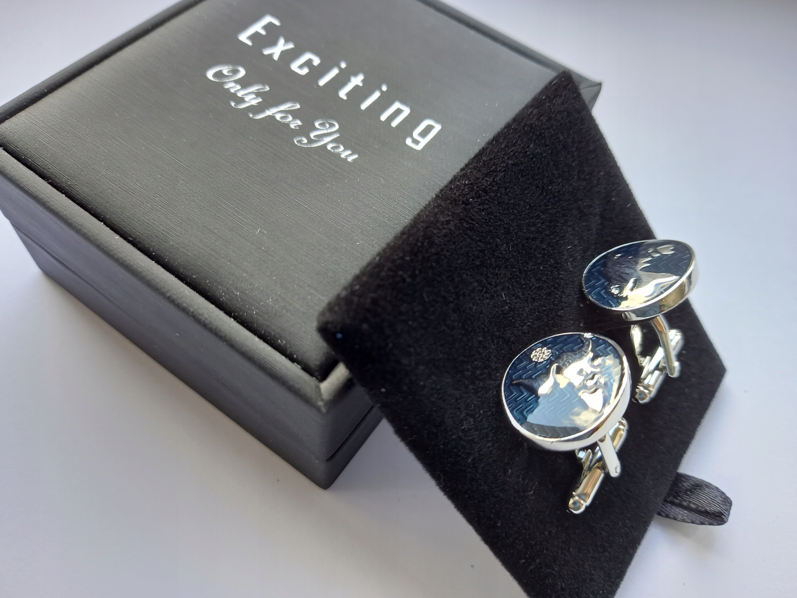 Spinki do mankietów EXC Mapa Mapy Świata dla podróżnika Globus Kula Ziemska Kod producenta EXC93219786