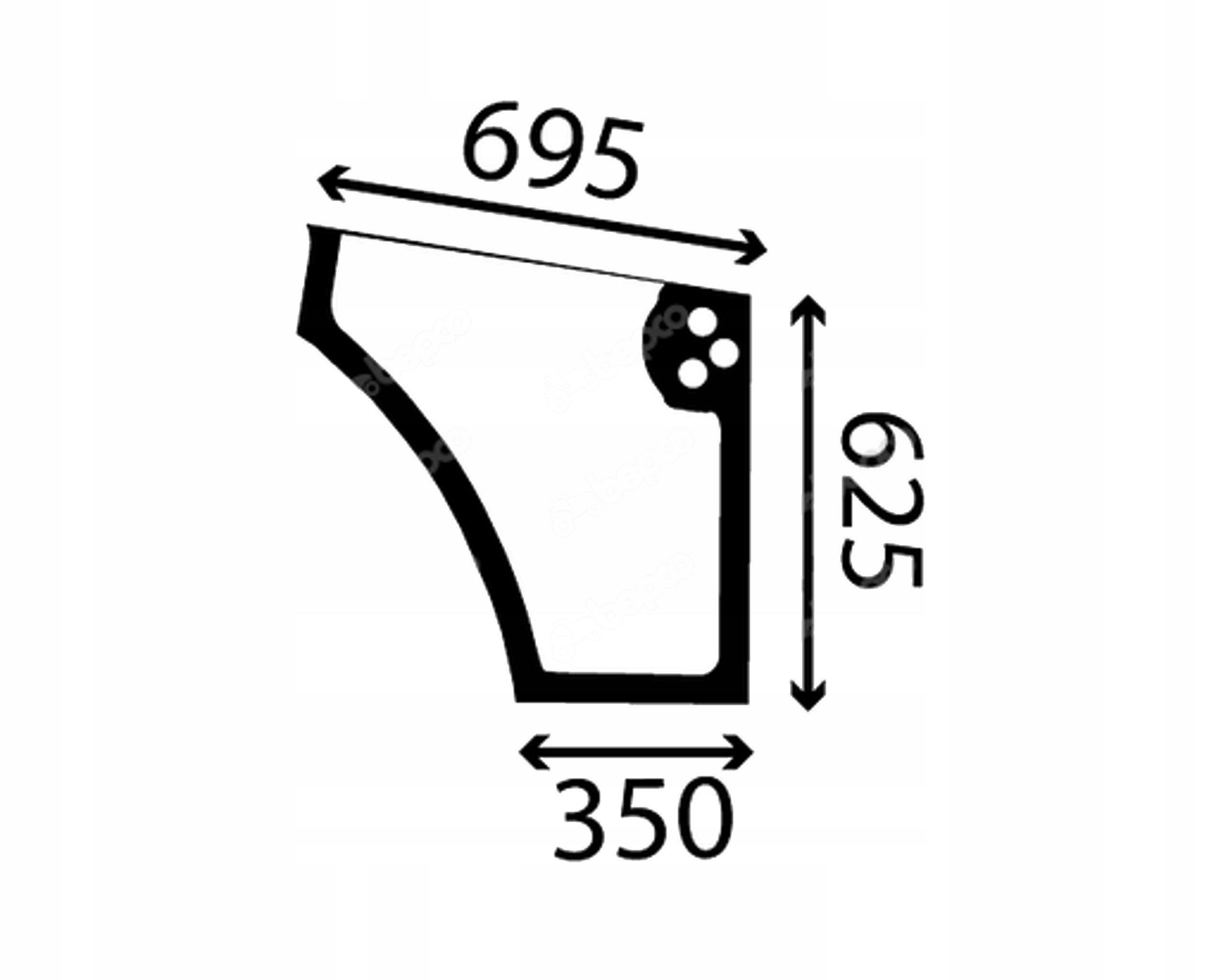 sklo New Holland Td, Case Jx dveře spodní pravé