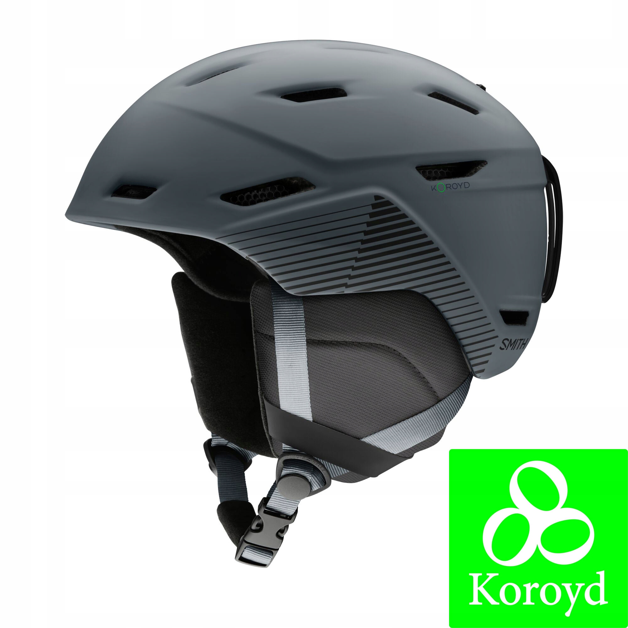 Smith 2025 Kask na narty snowboard Mission slate stripes Koroyd L 59-63