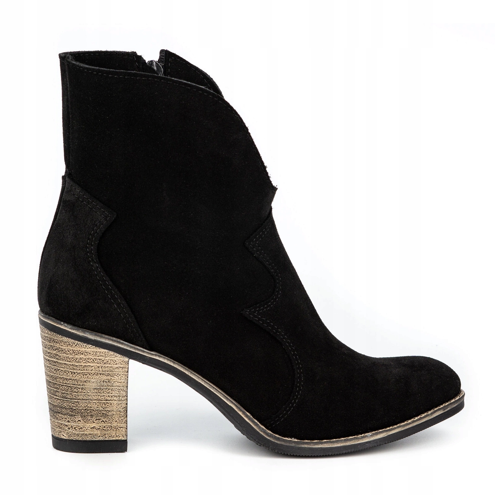 Dámské kotníkové boty na podpatku Lucy černé 41