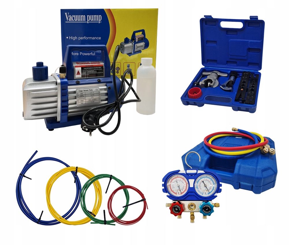 Sada na montáž klimatizácie Čerpadlo manometer kalichovač tyče